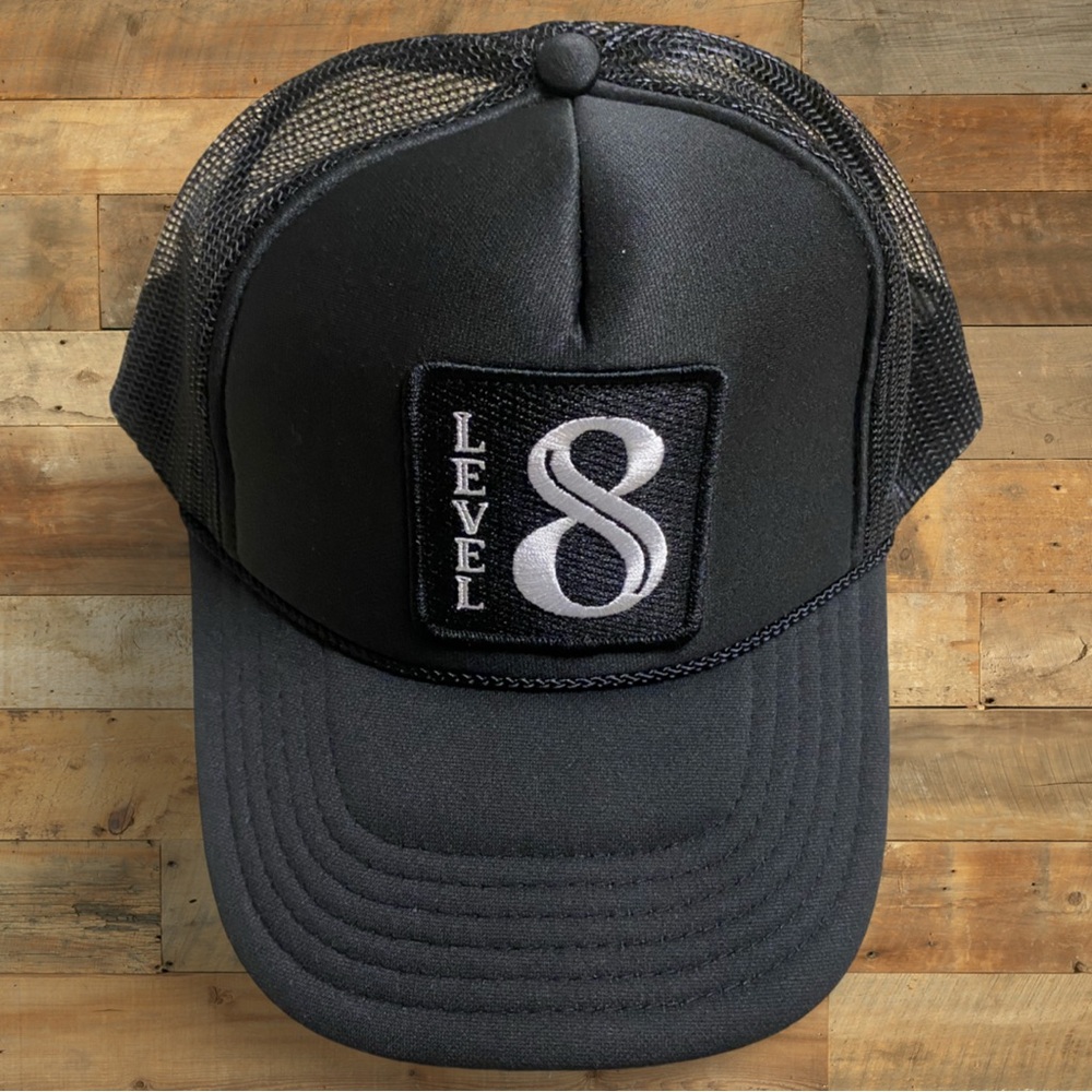 Jacks and Jokers Level 8 Black Trucker Hat OSFA